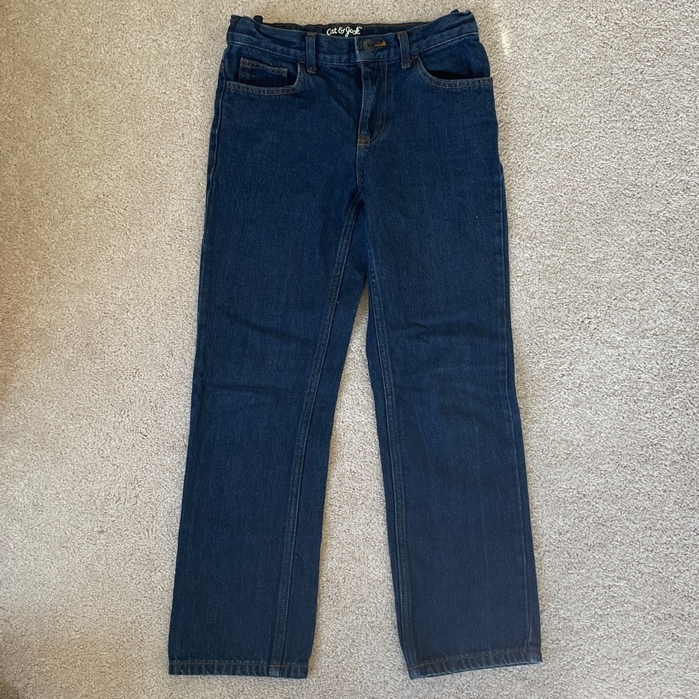 Cat & Jack Relaxed Straight Blue Jeans Kids Size 10